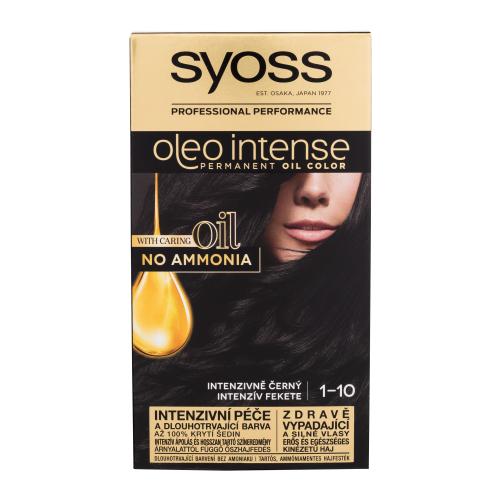 Syoss Oleo Intense trwała farba do włosów z olejem odcień 1-10 Intense Black 1 szt.