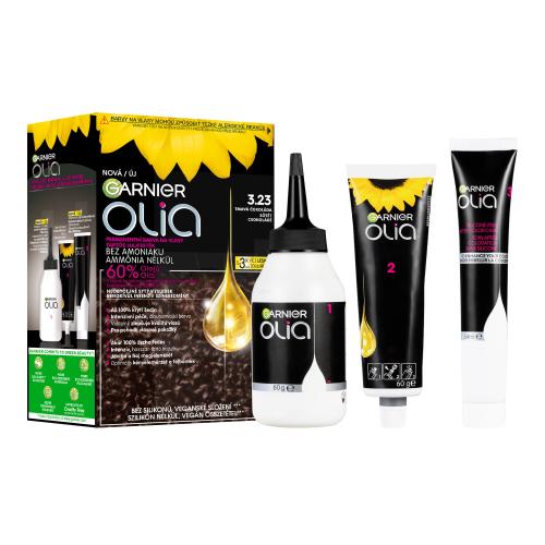 Garnier Olia Big Kit trwała farba do włosów odcień 3.23 Dark Chocolate 1 szt.