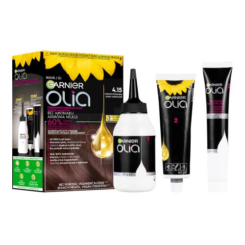 Garnier Olia Big Kit trwała farba do włosów odcień 4.15 Iced Chocolate 1 szt.