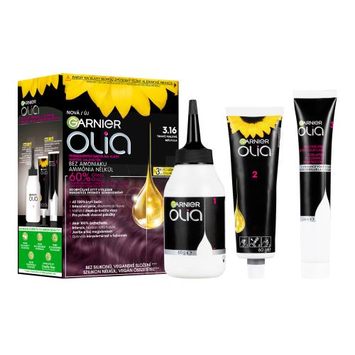 Garnier Olia Big Kit trwała farba do włosów odcień 3.16 Deep Violet