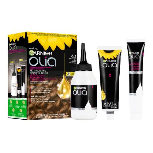 Garnier Olia Big Kit trwała farba do włosów odcień 6.3 Gold Light Brown