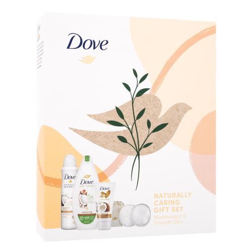 Dove Naturally Caring Gift Set zestaw Żel pod prysznic 225 ml +krem do rąk 75 ml + antyperspirant 150 ml + waciki wielokrotnego użytku 2 szt.