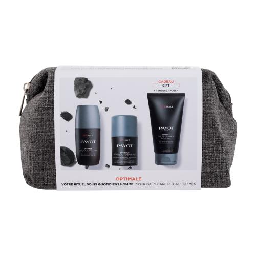 PAYOT Optimale Gift Set zestaw Żel-krem Optimale 50 ml + Żel do mycia Optimale 200 ml + Dezodorant roll-on Optimale 75 ml + Kosmetyczka dla mężczyzn