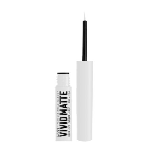NYX Professional Makeup Vivid Matte eyeliner w płynie z matowym wykończeniem odcień White 4 ml