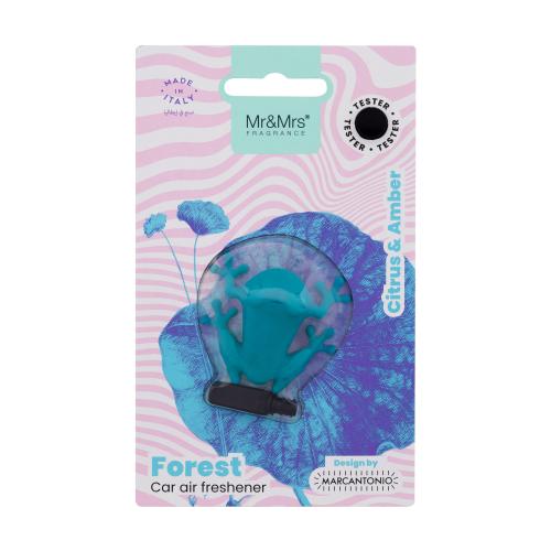 Mr & Mrs Fragrance Forest Citrus & Amber zapach do samochodu (Tile Blue Frog) 1 szt.