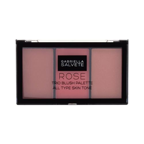 Gabriella Salvete Trio Blush Palette 15 g róż dla kobiet Uszkodzone pudełko 02 Rose