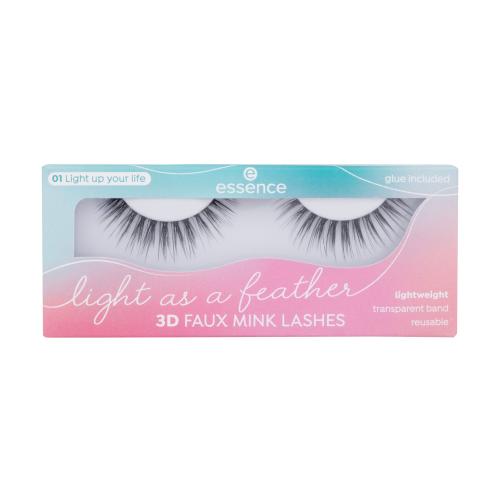 essence Light as a feather 3D faux mink sztuczne rzęsy 01 Light Up Your Life 1 para