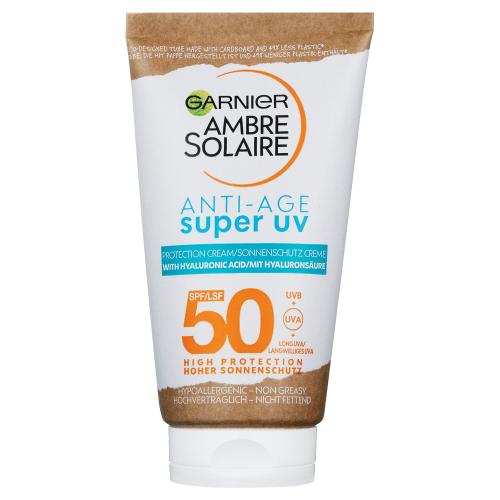 Garnier Ambre Solaire Super UV krem ochronny do twarzy przeciw zmarszczkom SPF 50 50 ml
