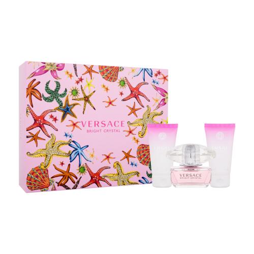 Versace Bright Crystal zestaw Edt 50 ml + Mleczko do ciała 50 ml + Żel pod prysznic 50 ml dla kobiet