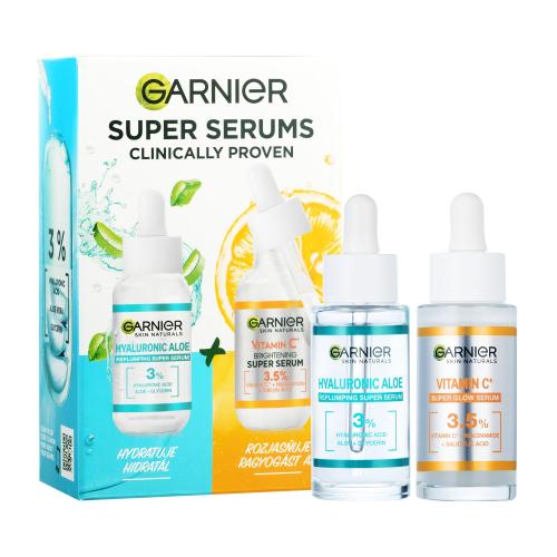 Garnier Skin Naturals Super Serums zestaw Serum do twarzy Skin Naturals Vitamin C 30 ml + serum do twarzy Skin Naturals Hyaluronic Aloe 30 ml W