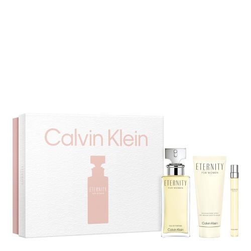 Calvin Klein Eternity zestaw EDP 100 ml + mleczko do ciała 100 ml + EDP 10 ml dla kobiet