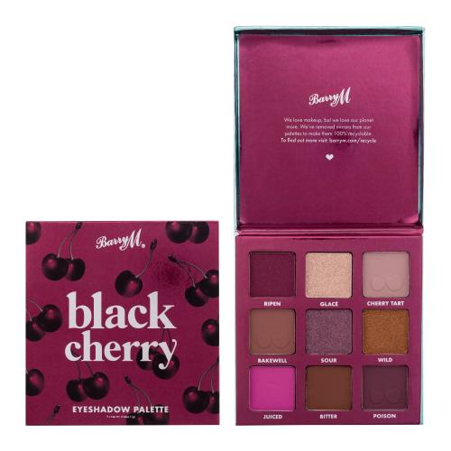 Barry M Black Cherry paleta cieni do powiek 9 g