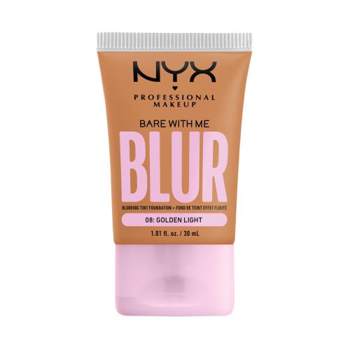 NYX Professional Makeup Bare With Me Blur Tint podkład nawilżający odcień 08 Golden Light 30 ml