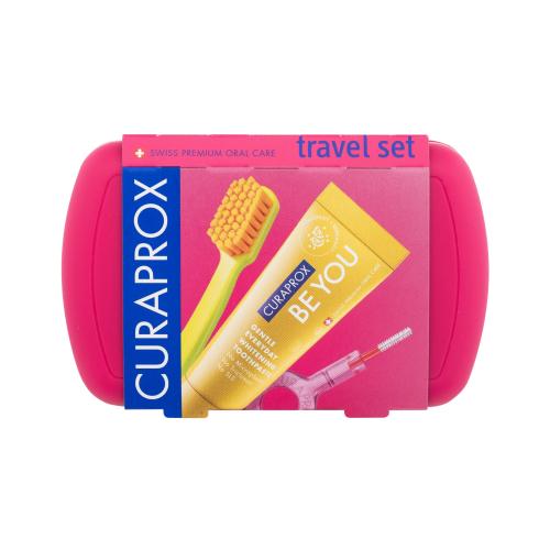 Curaprox Travel Set zestaw podróżny do zębów, języka i dziąseł Magenta