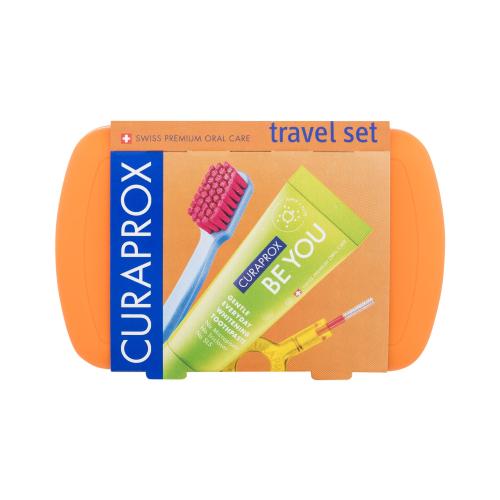 Curaprox Travel Set zestaw podróżny do zębów, języka i dziąseł Orange
