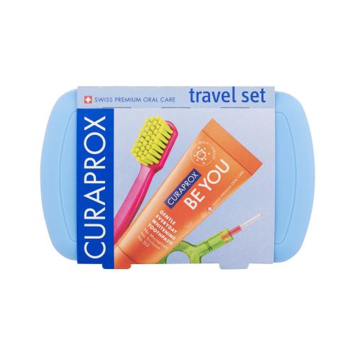 Curaprox Travel Set zestaw podróżny do zębów, języka i dziąseł Blue