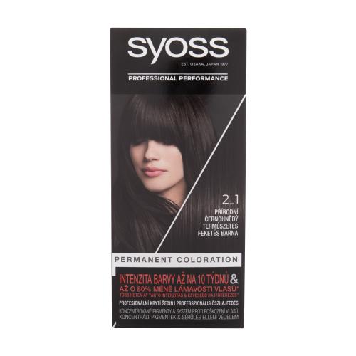 Syoss Permanent Color trwała farba do włosów odcień 2_1 Natural Black Brown 1 szt.