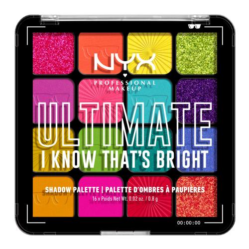 NYX Professional Makeup Ultimate Shadow Palette cienie do powiek odcień I Know That's Bright 16 szt.