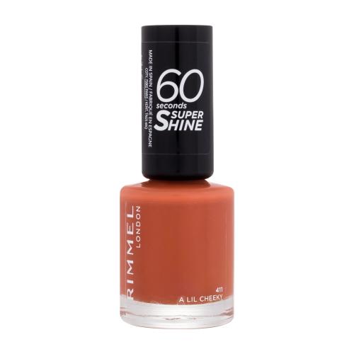 Rimmel London 60 Seconds Super Shine 8 ml lakier do paznokci dla kobiet 411 A Lil Cheeky