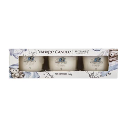 Yankee Candle Soft Blanket zestaw Świeca zapachowa 3 x 37 g unisex Uszkodzone pudełko