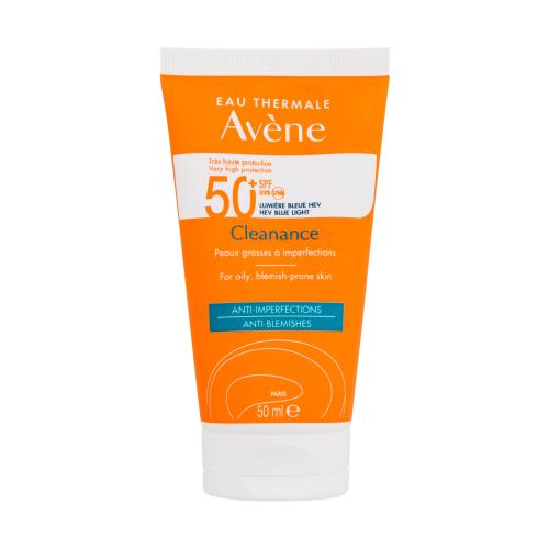 Avène Cleanance ochrona przeciwsłoneczna dla skóry ze skłonnością do trądziku SPF 50+ 50 ml