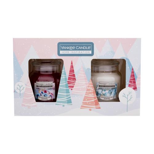 Yankee Candle Home Inspiration Christmas Set zestaw świeczka zapachowa Holiday Magic 104 g + świeczka zapachowa Snow Dusted Pine 104 g unisex