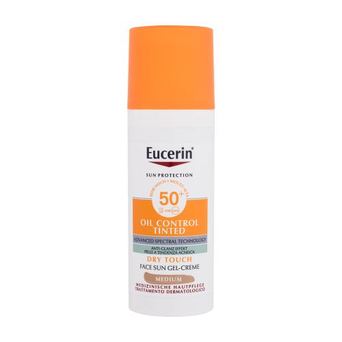Eucerin Sun Oil Control Tinted kremowy żel do opalania SPF 50+ odcień Medium 50 ml