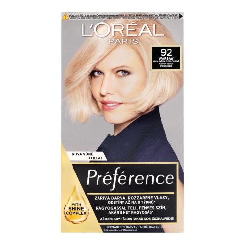 L’Oréal Paris Préférence Cool Blondes farba do włosów odcień 9.2 Very Light Iridescent Blond 1 szt.