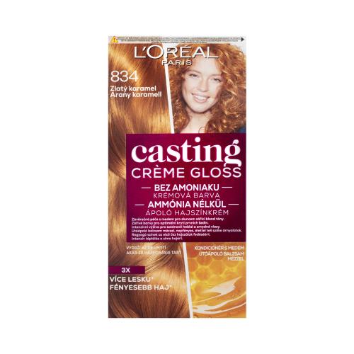 L’Oréal Paris Casting Creme Gloss farba do włosów odcień 834 Golden Caramel 1 szt.