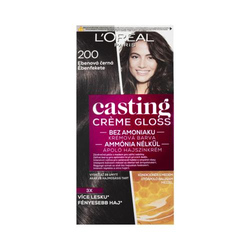 L’Oréal Paris Casting Creme Gloss farba do włosów odcień 200 Ebony Black 1 szt.