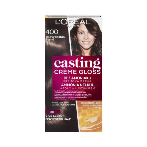 L’Oréal Paris Casting Creme Gloss farba do włosów odcień 400 Dark Brown 1 szt.
