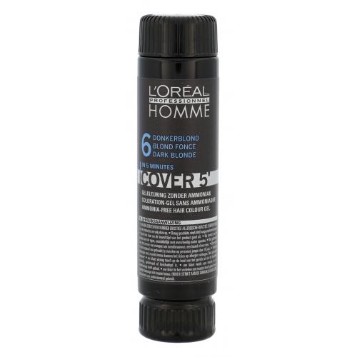 L'Oréal Professionnel Homme Cover 5´ 3x50 ml farba do włosów dla mężczyzn Uszkodzone pudełko 6 Dark Blond