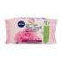 Nivea Rose Touch Micellar Wipes With Organic Rose Water Chusteczki oczyszczające dla kobiet 25 szt