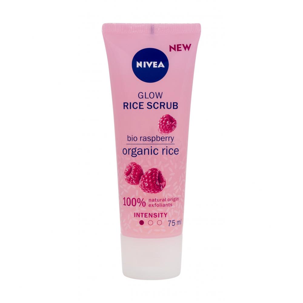 Nivea Rice Scrub Glow Bio Raspberry Peeling dla kobiet 75 ml ELNINO