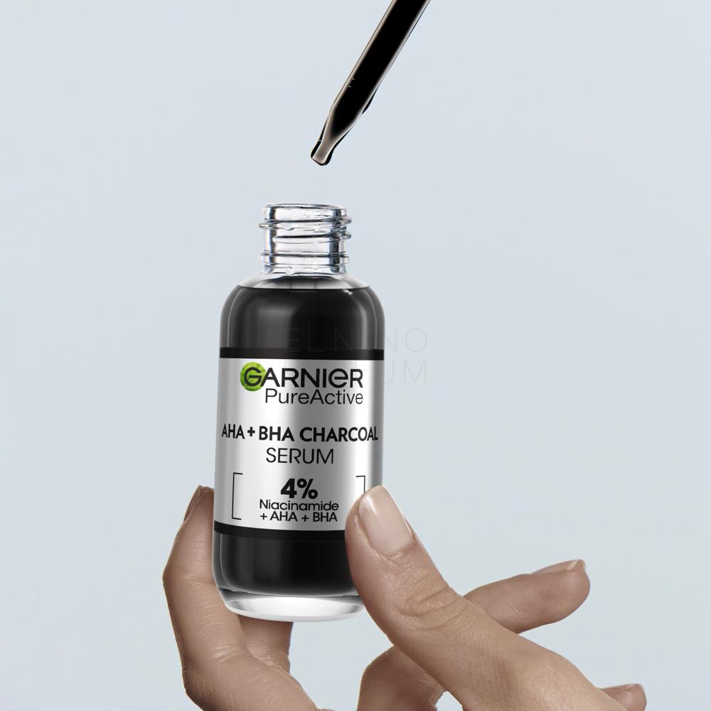 Garnier Pure Active AHA + BHA Charcoal Serum Serum do twarzy dla kobiet