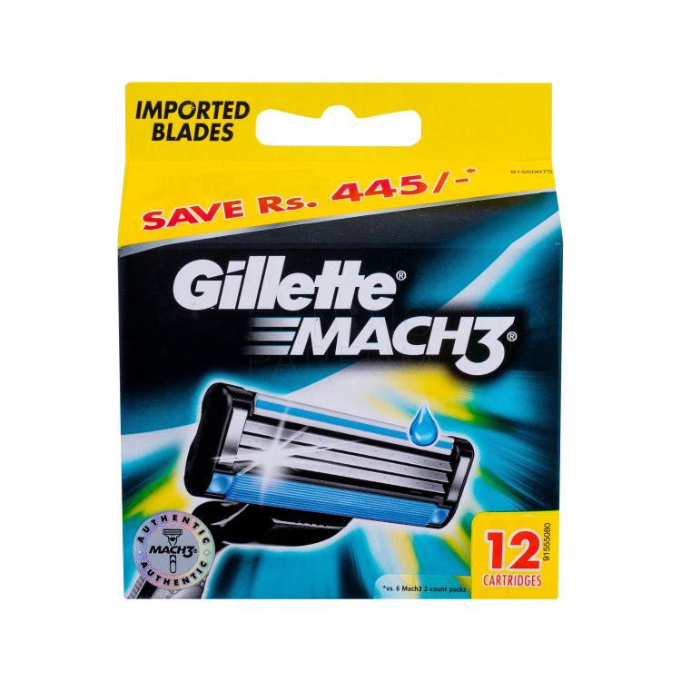 Gillette Mach3 Wkład do maszynki dla mężczyzn Zestaw Uszkodzone pudełko