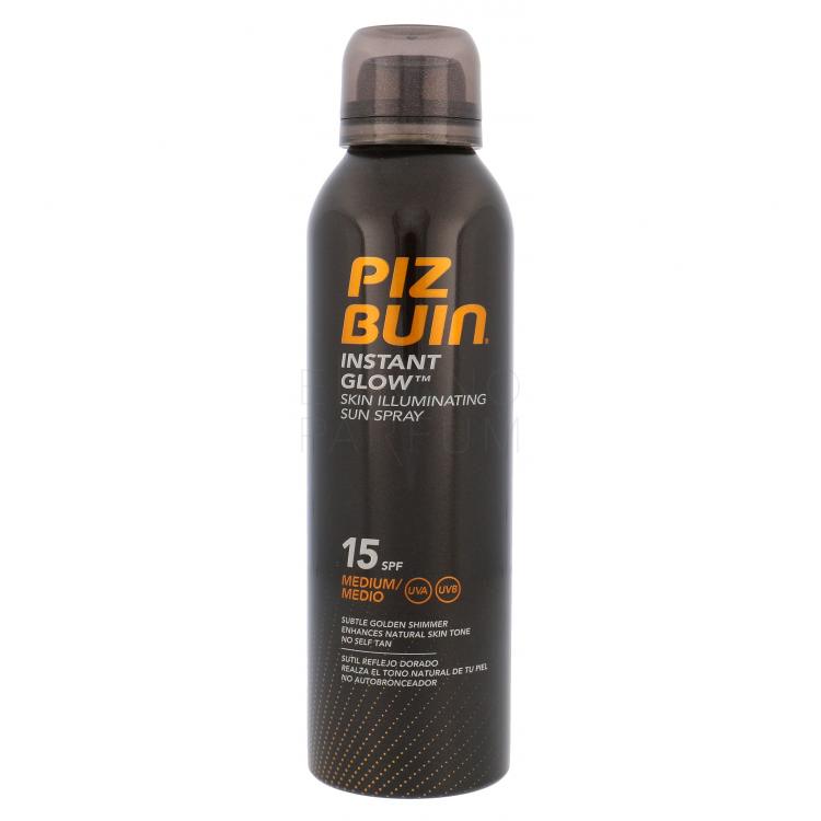 PIZ BUIN Instant Glow Spray SPF15 Preparat do opalania ciała dla kobiet 150 ml uszkodzony flakon