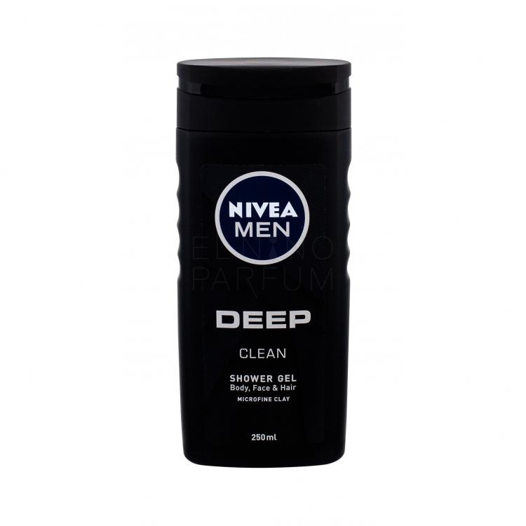 Nivea Men Deep Clean Body, Face &amp; Hair Żel pod prysznic dla mężczyzn 250 ml