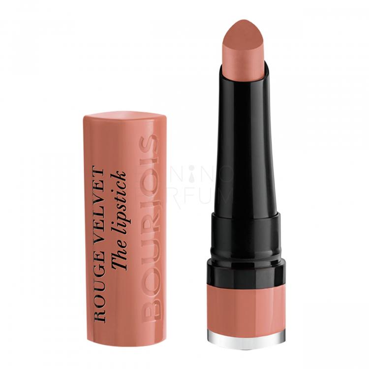 BOURJOIS Paris Rouge Velvet The Lipstick Pomadka dla kobiet 2,4 g Odcień 01 Hey Nude!