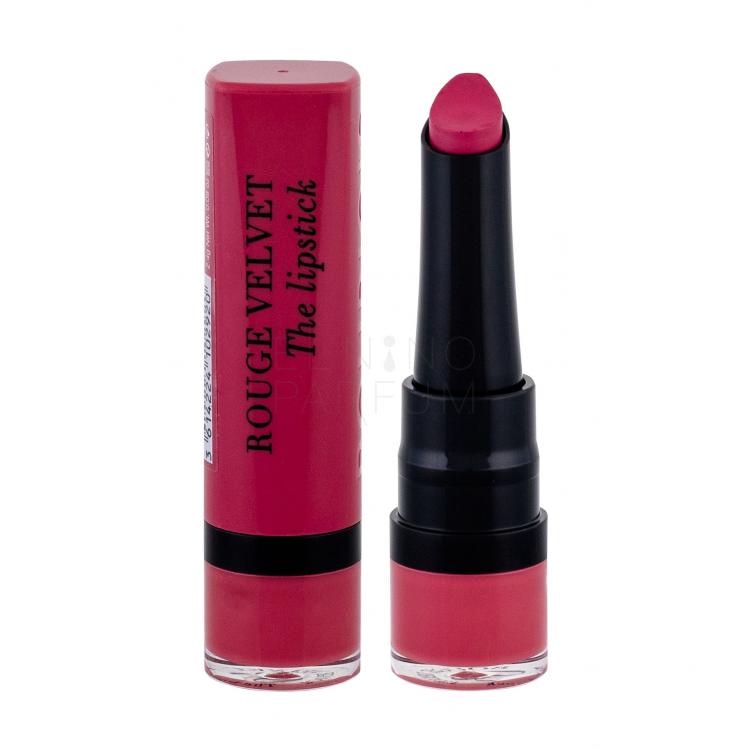 BOURJOIS Paris Rouge Velvet The Lipstick Pomadka dla kobiet 2,4 ml Odcień 03 Hyppink Chic