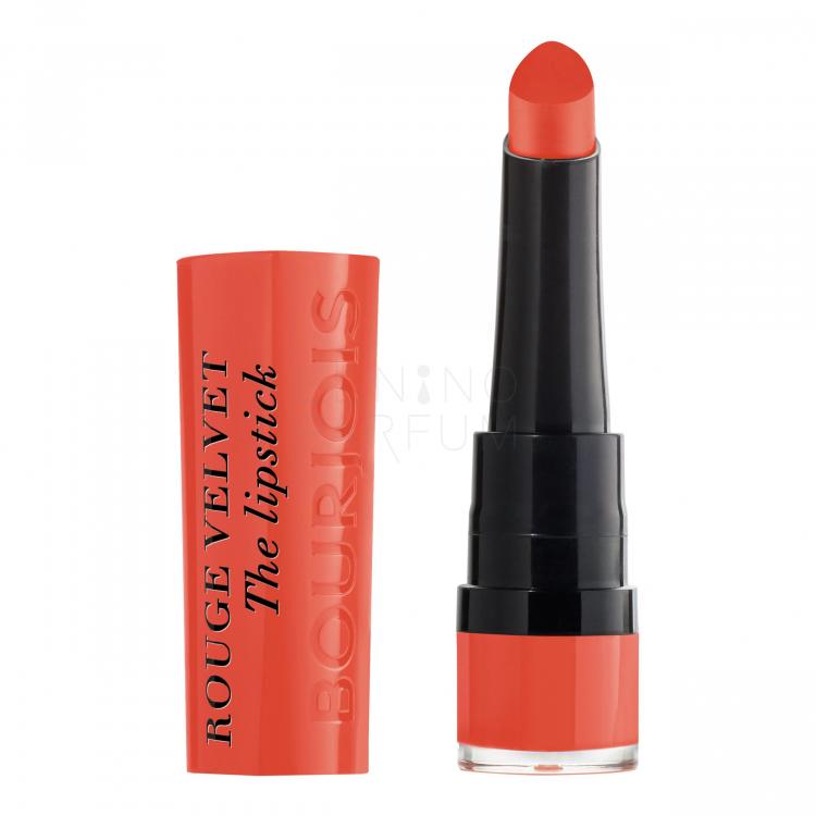 BOURJOIS Paris Rouge Velvet The Lipstick Pomadka dla kobiet 2,4 g Odcień 06 Abrico´dabra!