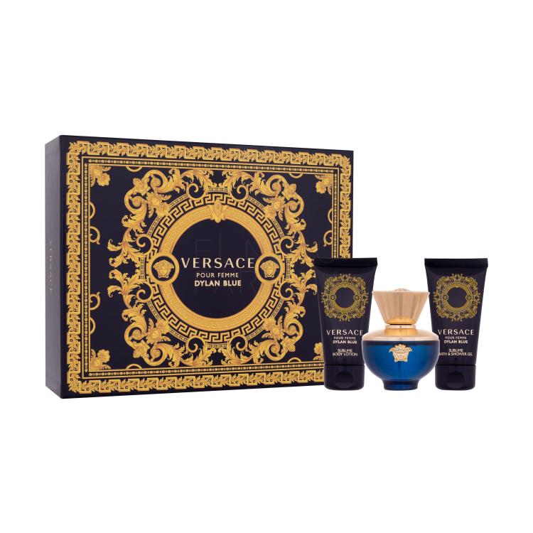 Versace Pour Femme Dylan Blue Zestaw Edp 50 ml + Mleczko do ciała 50 ml + Żel pod prysznic 50 ml