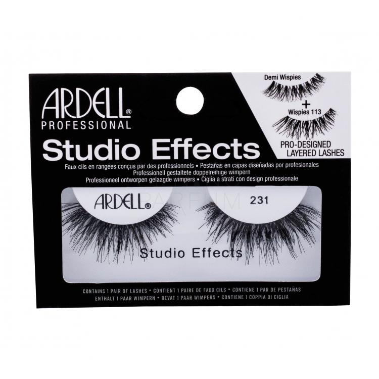 Ardell Studio Effects 231 Wispies Sztuczne rzęsy dla kobiet 1 szt Odcień Black