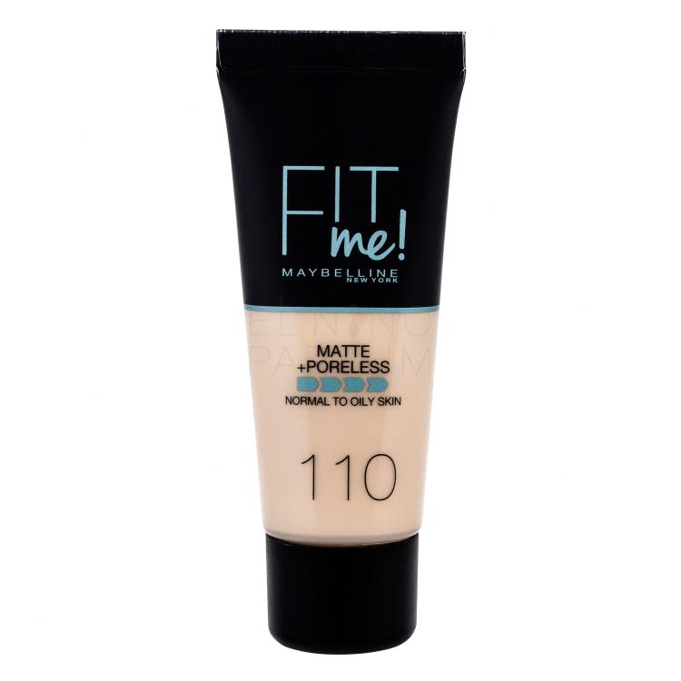 Maybelline Fit Me! Matte + Poreless Podkład dla kobiet 30 ml Odcień 110 Porcelain