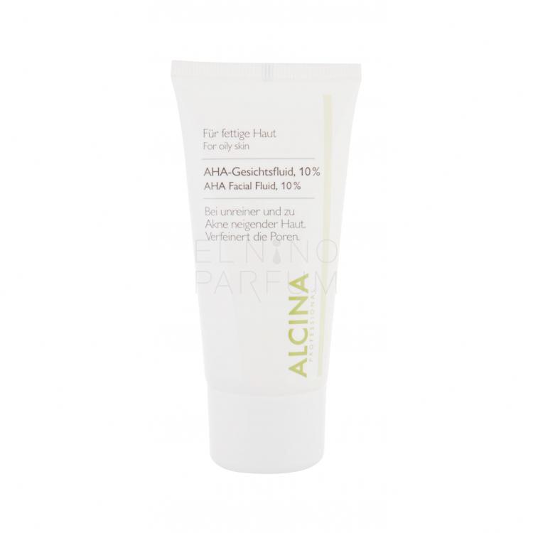 ALCINA For Oily Skin AHA Facial Fluid, 10% Krem na noc dla kobiet 50 ml