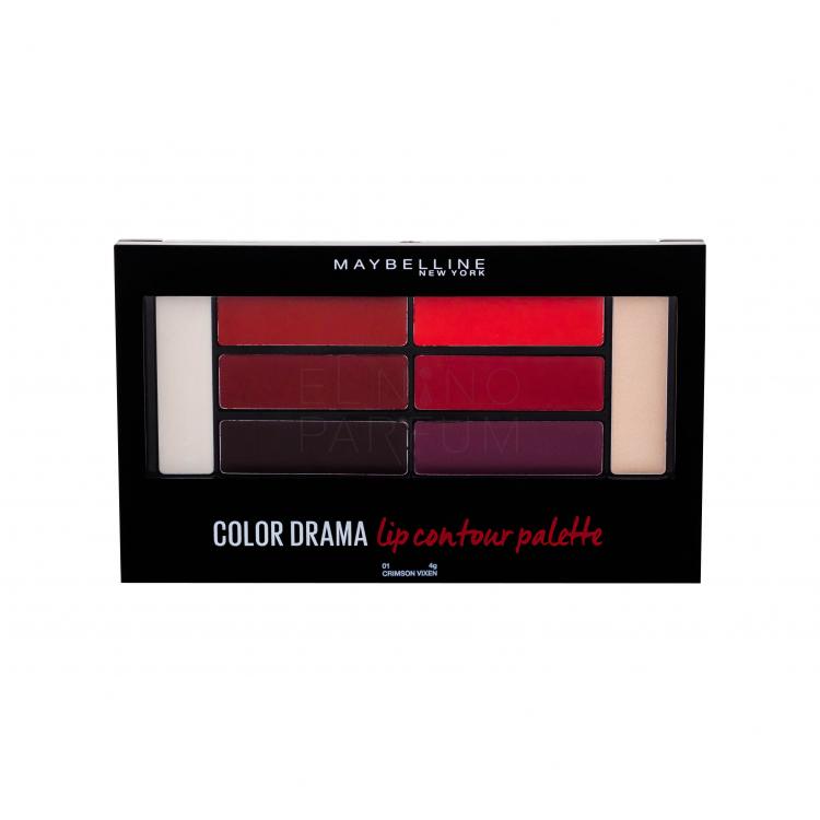 Maybelline Color Drama Lip Contour Palette Pomadka dla kobiet 4 g Odcień 01 Crimson Vixen