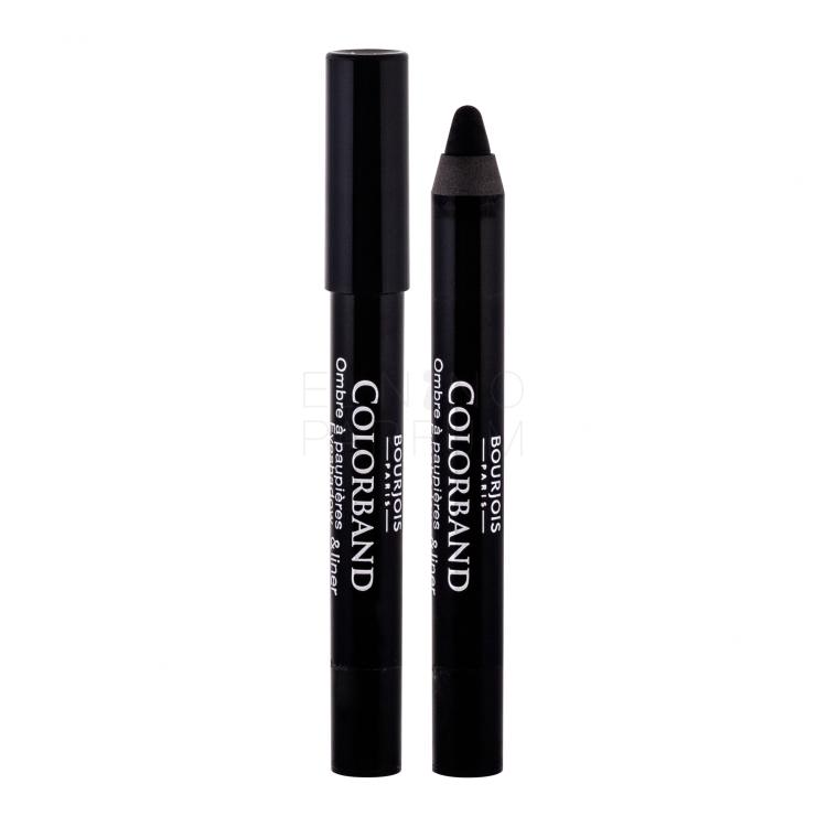 BOURJOIS Paris Colorband Eyeshadow &amp; Liner Cienie do powiek dla kobiet 3,25 g Odcień 01 Noir Abstrait