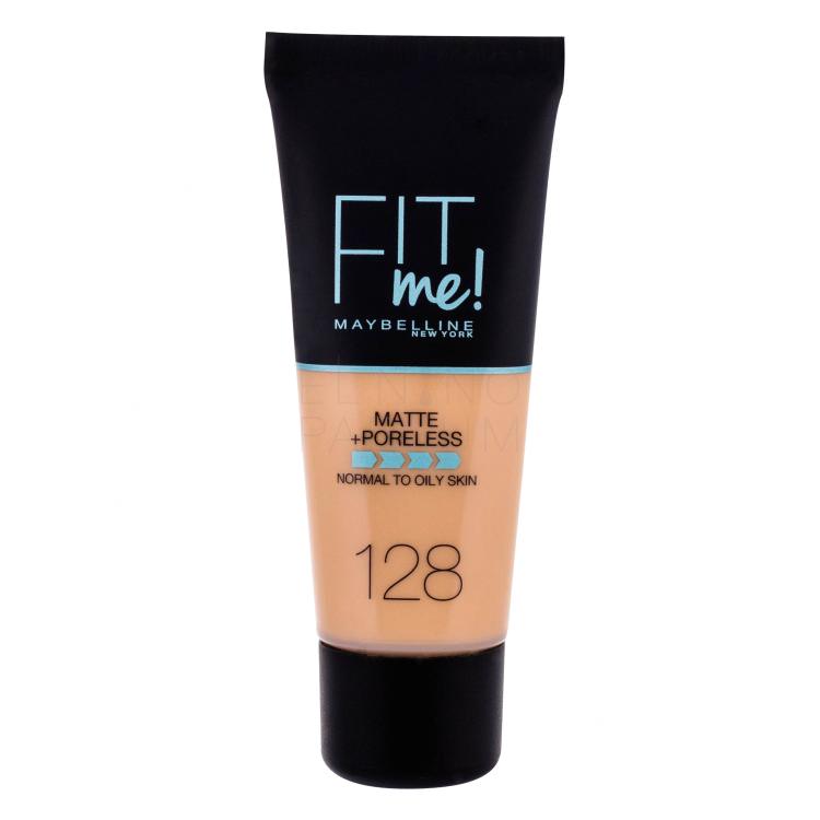 Maybelline Fit Me! Matte + Poreless Podkład dla kobiet 30 ml Odcień 128 Warm Nude