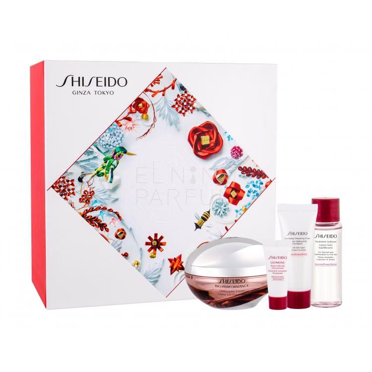 Shiseido Bio-Performance LiftDynamic Cream Zestaw Krem na dzień 50 ml + Serum do twarzy ULTIMUNE 5 ml + Pianka do oczyszczania twarzy Clarifying Cleansing Foam 15 ml + Tonik Treatment Softener 30 ml