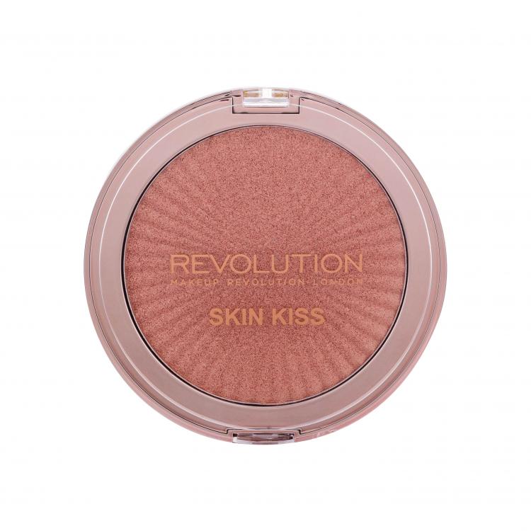 Makeup Revolution London Skin Kiss Rozświetlacz dla kobiet 14 g Odcień Peach Kiss